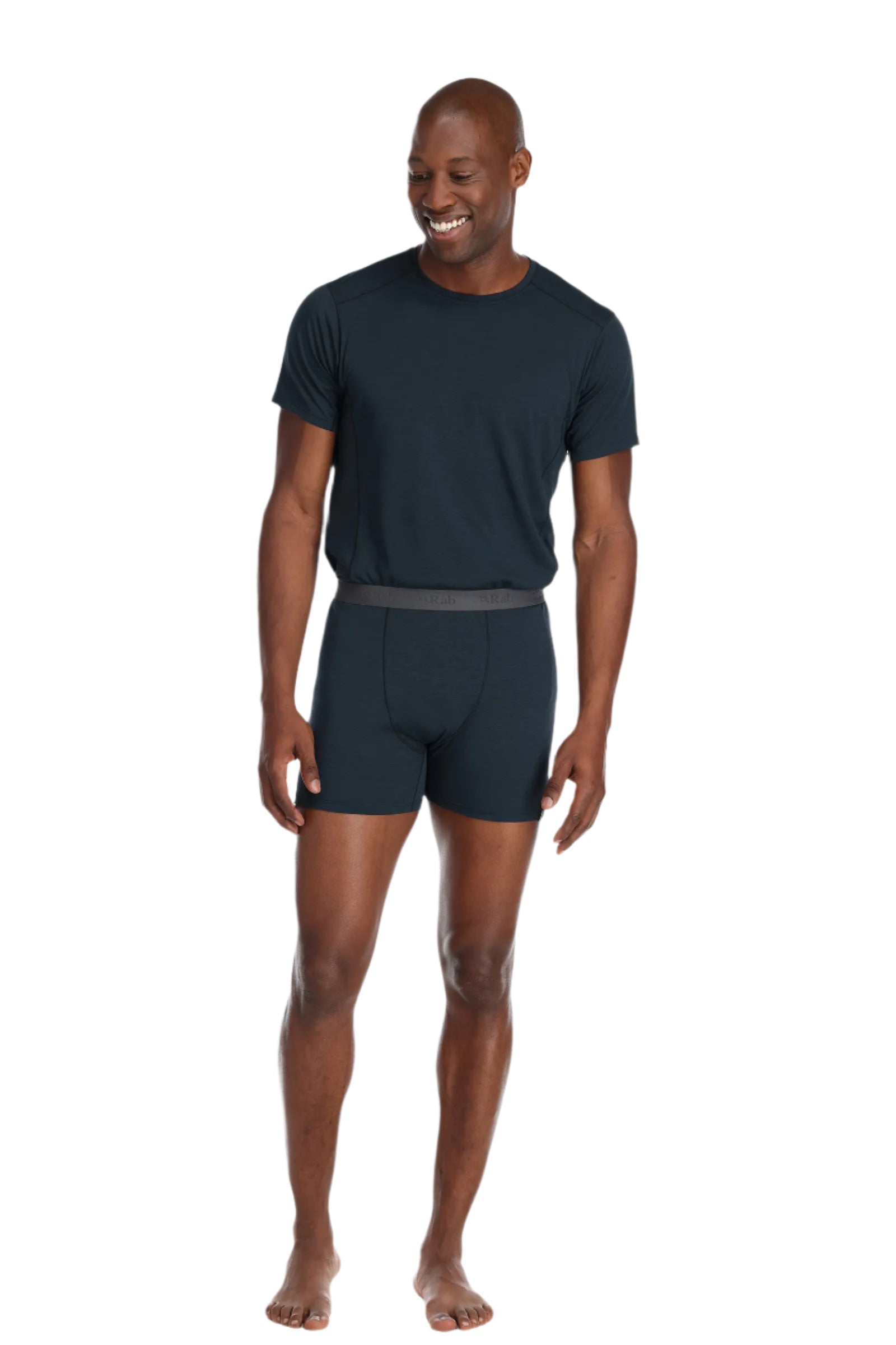 Rab Men's Syncrino Boxers in Beluga - Worn Front Full Length