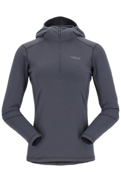 Rab Women's Conduit Hoody in Beluga - Flat