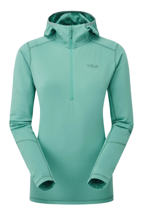 Rab Women's Conduit Hoody in Glacier Blue - Flat
