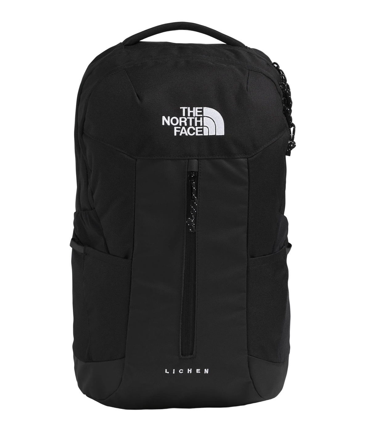 The North Face Lichen Daypack 28L - front view showing FlexVent suspension system and vertical centre front zipper