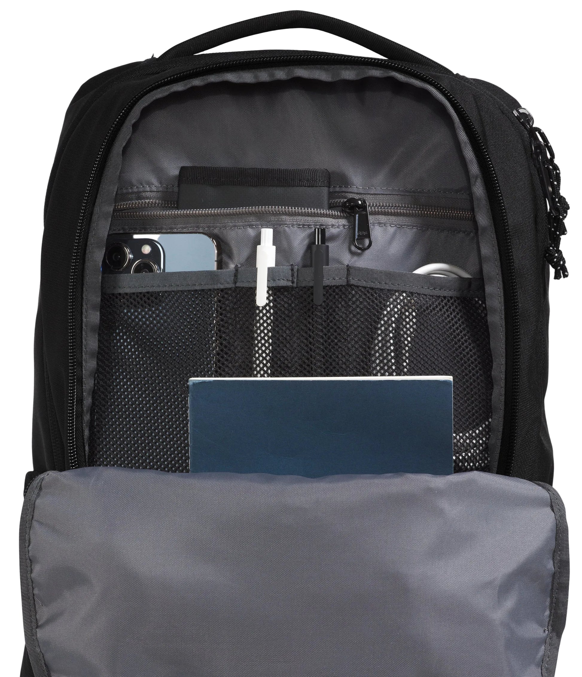 The North Face Lichen Daypack 28L - main compartment with padded laptop sleeve accommodating laptops up to 40.6 cm