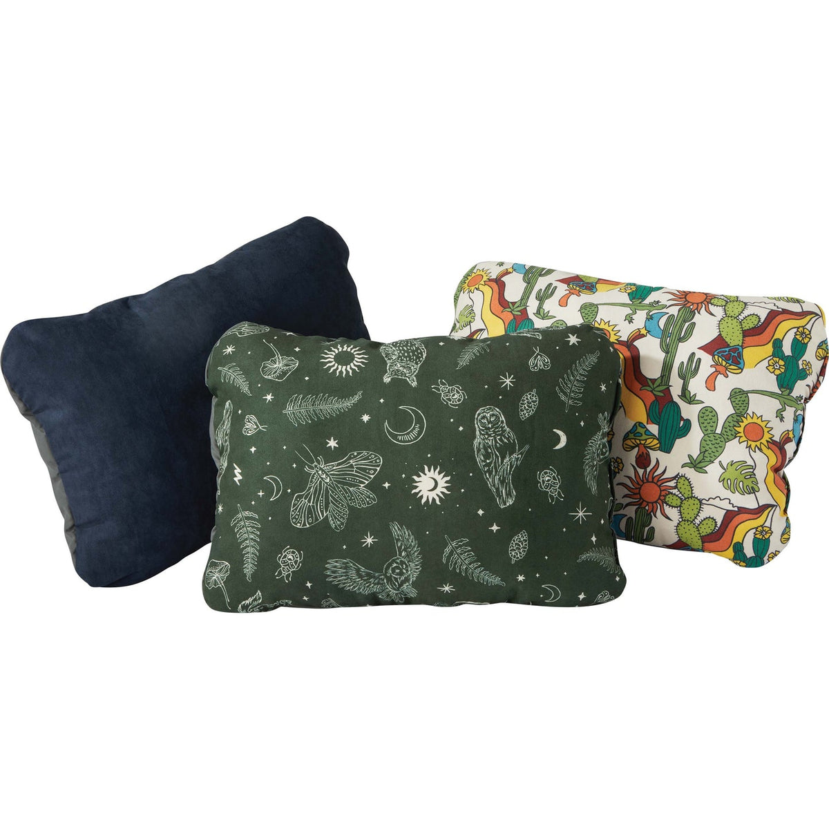 Therm-a-Rest Compressible Pillow Cinch in Woodland, Desert and Outer Space colour range