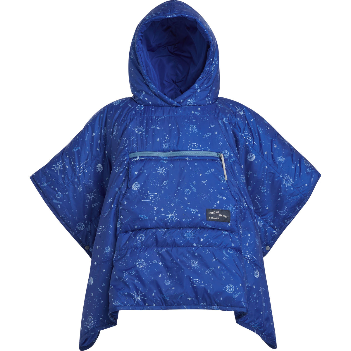 Therm-a-Rest Honcho Poncho Kids in Space Print, poncho view