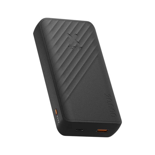 Xtorm Go2 20000mAh power bank with FastCharge technology charging two devices simultaneously