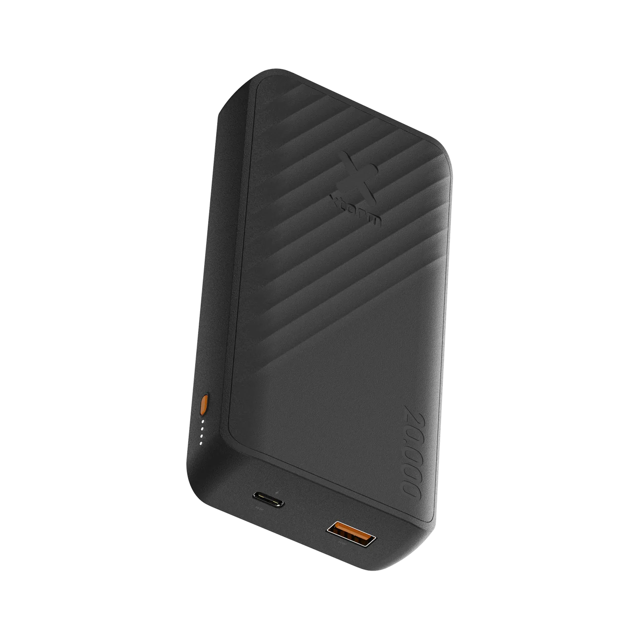Xtorm Go2 power bank LED indicator lights showing battery level status
