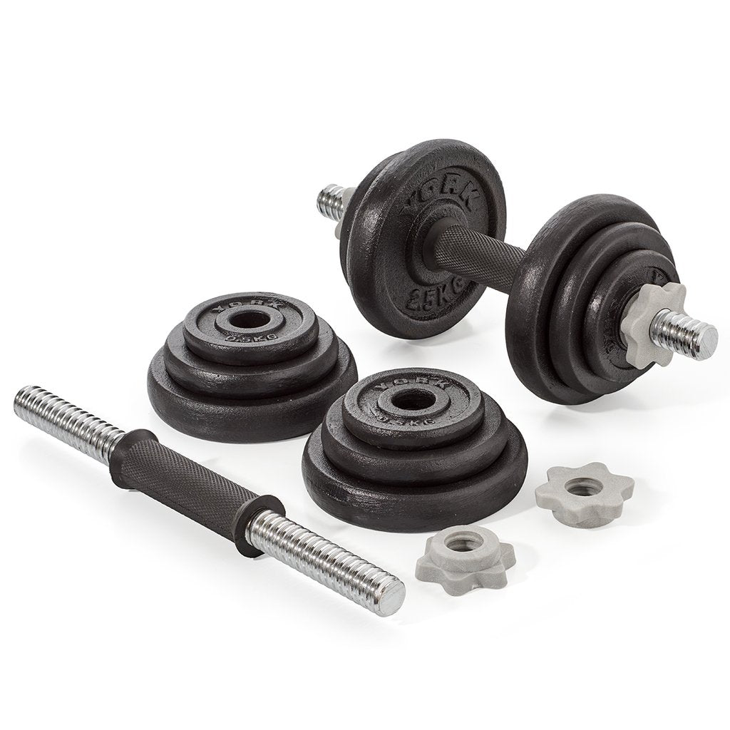 York FitnessYork Cast Iron Plate Dumbbell Set - 20kgOutdoor Action