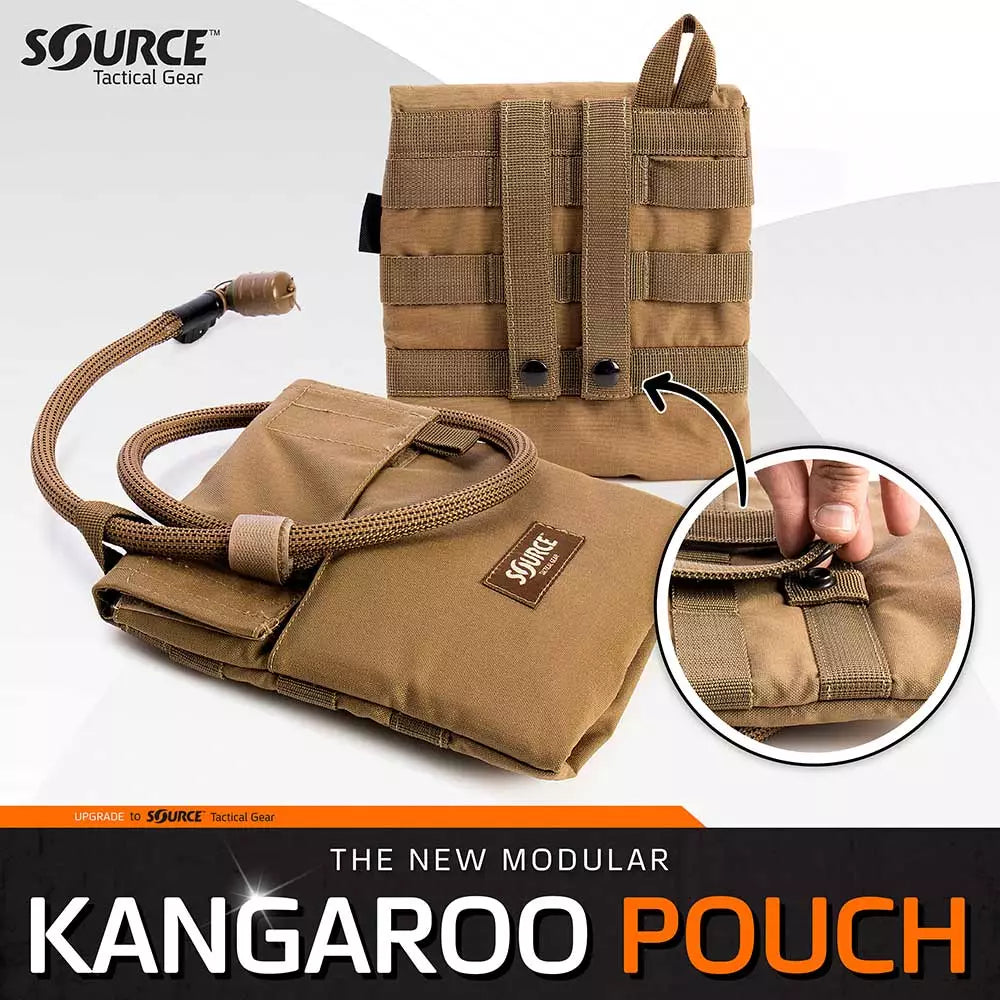 Source Kangaroo 1L Collapsible Canteen with Pouch Outdoor Action