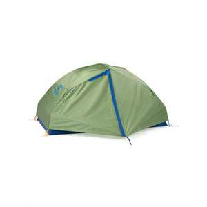 Marmot Tungsten 2P Tent front door fabric closed Foliage/Dark Azure