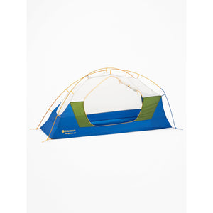 Marmot Tungsten 1P Tent front with no fly Foliage/Dark Azure