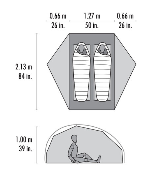 MSR FreeLite™ 2-Person Ultralight Backpacking Tent Outdoor Action- Tent Details