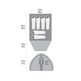 MSR Habitude 6 Family & Group Camping Tent Outdoor Action- Tent Dimensions