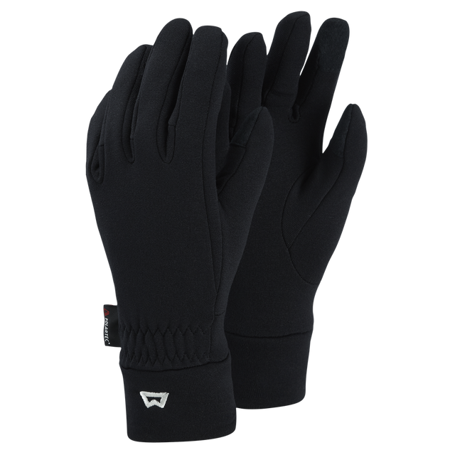 Mountain Equipment Touch Screen Women's Gloves in Black - Front Product Shot