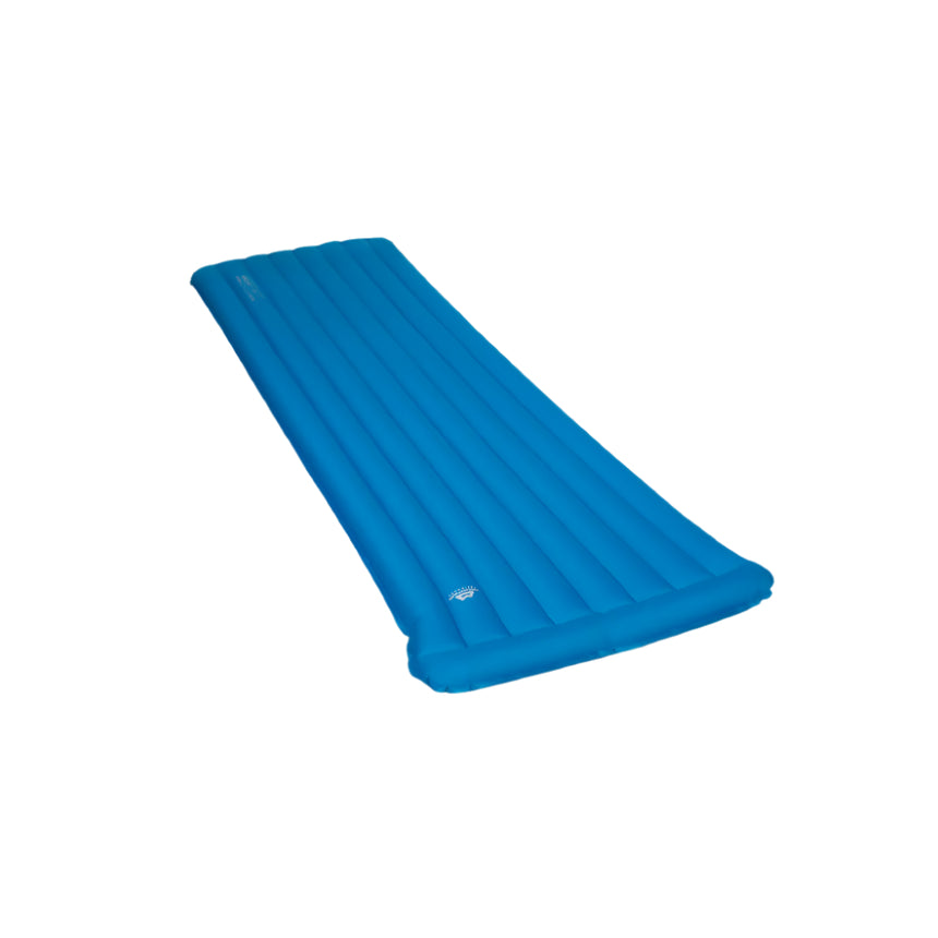 Mountain Equipment Aerostat Down 7.0 Mat Wide Regular (R5.0) Outdoor Action Mykonos Blue- Slanted Full Length
