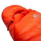 Mountain Equipment Xeros Sleeping Bag (-14°C/7°F) Outdoor Action Cardinal Orange- Hood