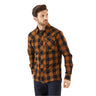 Rab Men's Boundary Brushed Cotton Shirt in Caramel Check - front