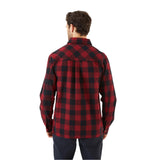 Rab Men's Boundary Brushed Cotton Shirt in Oxblood Red Check (Reference) - back