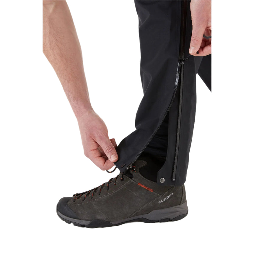 Rab Men's Kangri GORE-TEX Pants in Black - Waist Tab Detail