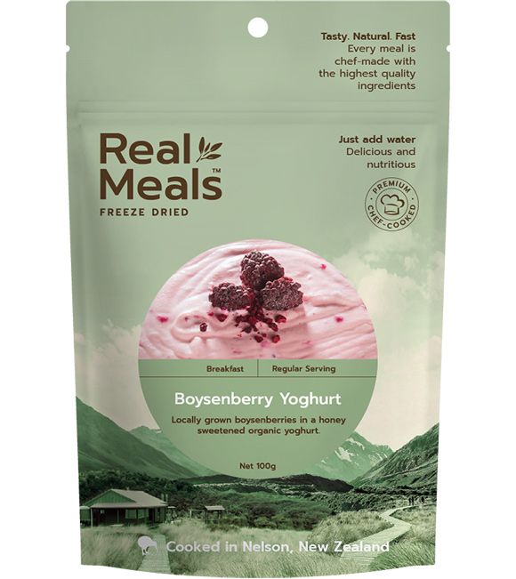 Real MealsReal Meals Breakfast Boysenberry YoghurtOutdoor Action