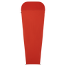 Mountain Equipment Groundup Mummy Sleeping Bag Liner in Paprika - front view showing drirelease Lyocell fabric and lightweight stretchy construction