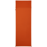 Mountain Equipment Groundup Rectangular Sleeping Bag Liner in Paprika - front view showing drirelease Lyocell fabric and lightweight stretchy construction