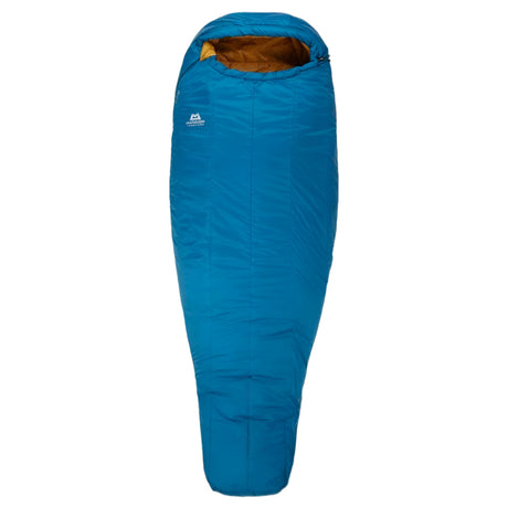 Mountain Equipment Nova III Women's Sleeping Bag in Ink/Pumpkin Spice - product preview showing Polarloft synthetic insulation and Mountain Fit construction