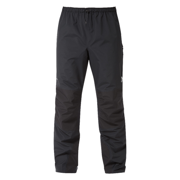 Mountain Equipment Saltoro GORE-TEX Men's Pant in Black - front view showing 2.5-layer GORE-TEX Paclite construction and Active fit