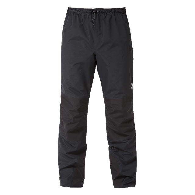 Mountain Equipment Saltoro GORE-TEX Men's Pant in Black - front view showing 2.5-layer GORE-TEX Paclite construction and Active fit