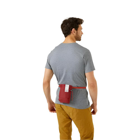 Rab Chalk Bag in Oxblood Red (Reference) - worn, back