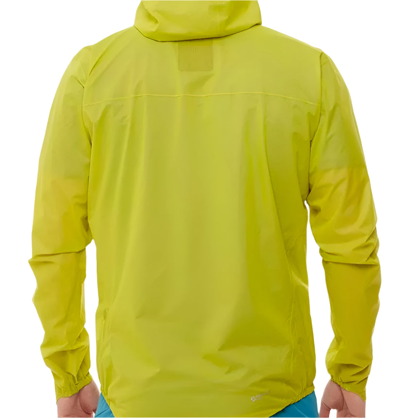Rab Men's Phantom Waterproof Pull-On Jacket in Acid - worn, back